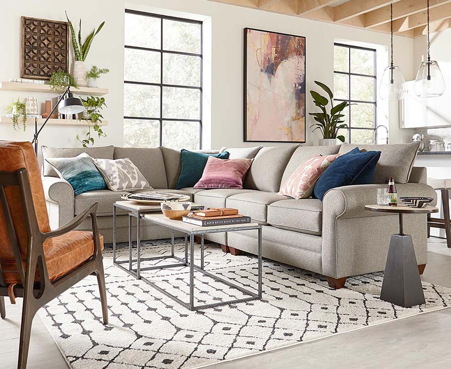 Living Room Fabric Sectional