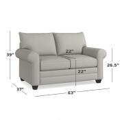 Alexander Roll Arm Loveseat - Image 3