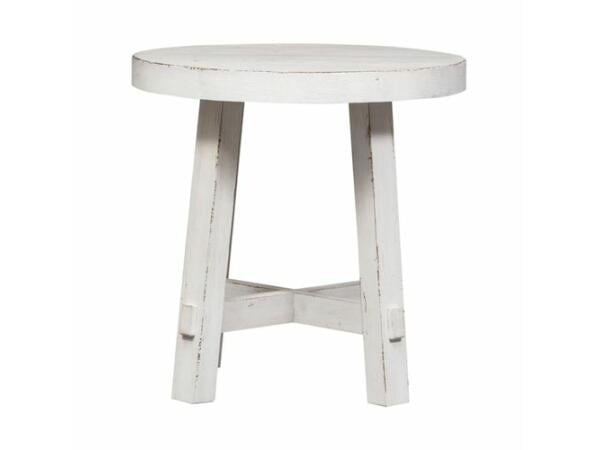 Modern Farmhouse Splay Leg Round End Table End tables Liberty Furniture