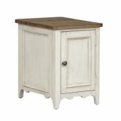 Parisian Marketplace Door Chair Side Table w/ Charging Station