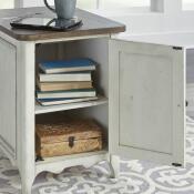 Parisian Marketplace Door Chair Side Table w/ Charging Station - Image 9