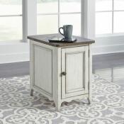 Parisian Marketplace Door Chair Side Table w/ Charging Station - Image 2