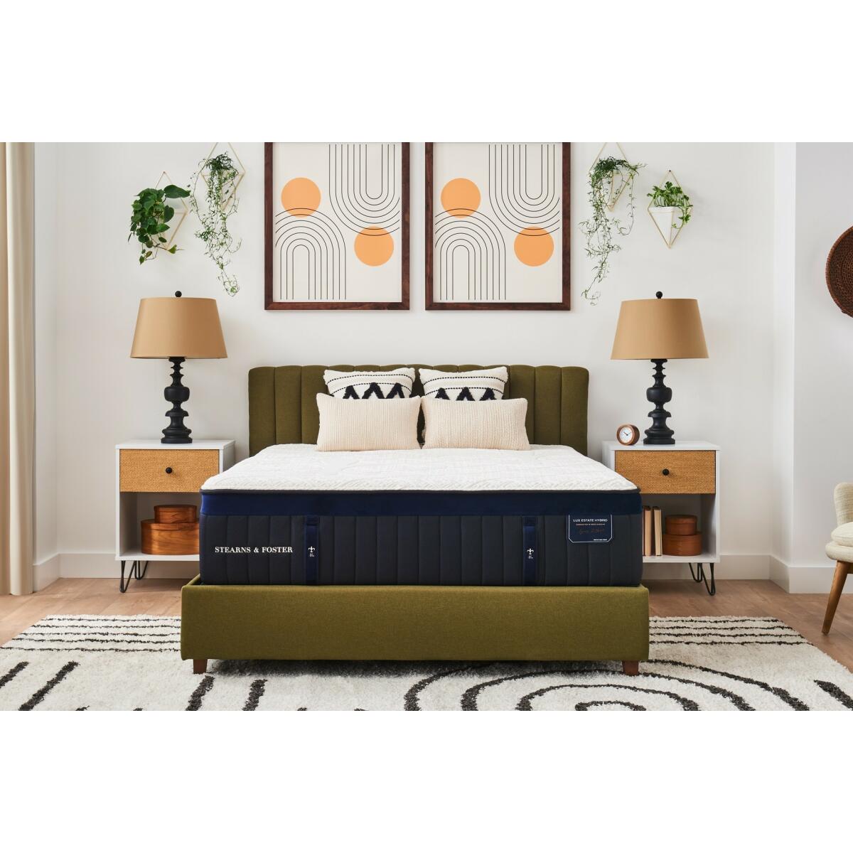 Lux Estate Hybrid Pollock Cushion Firm California King Back Sleeper 15