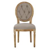 Meg Tufted Side Chair (Grey) - Image 3