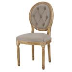 Meg Tufted Side Chair (Grey)