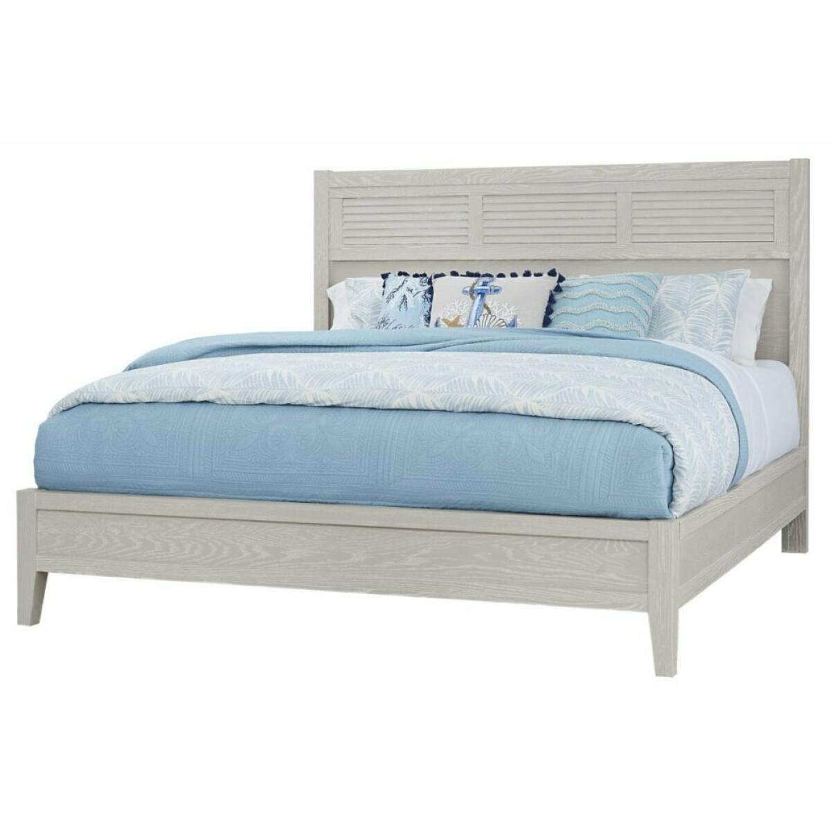 Oyster Grey Queen Bed with Low Profile Beds Vaughan Bassett 9