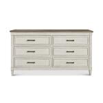 Bella 6 Drawer Wood Top Dresser