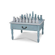 Logan Table 2 Drawer w/ Chess Set