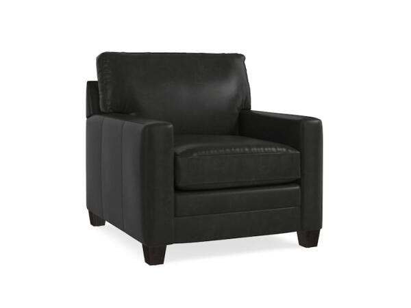 Whitney Leather Accent Chair Chairs Bassett Furniture 11
