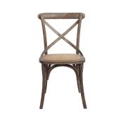 Brody X-Back Side Chair (Brown Wash)