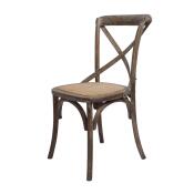 Brody X-Back Side Chair (Brown Wash) - Image 2