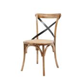 Brody X-Back Side Chair (Medium Brown) - Image 2