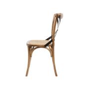 Brody X-Back Side Chair (Medium Brown) - Image 3