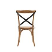 Brody X-Back Side Chair (Medium Brown) - Image 4