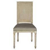 Square Maxwell Side Chair W/ Cane(Cottage White w/ Chantel Ash) Chairs & Benches Forty West Design 16 Square Maxwell Side Chair W/ Cane(Cottage White w/ Chantel Ash) Chairs & Benches Forty West Design 16