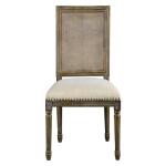 Square Maxwell Side Chair W/ Cane(French Linen)