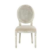 Round Mesh Back Maxwell Cottage White Side Chair (Putty) - Image 2