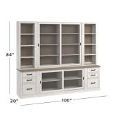 Bella 100" Library Bookcase - Image 3