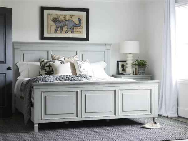 Summer Hill - French Gray King Panel Bed - Image 2