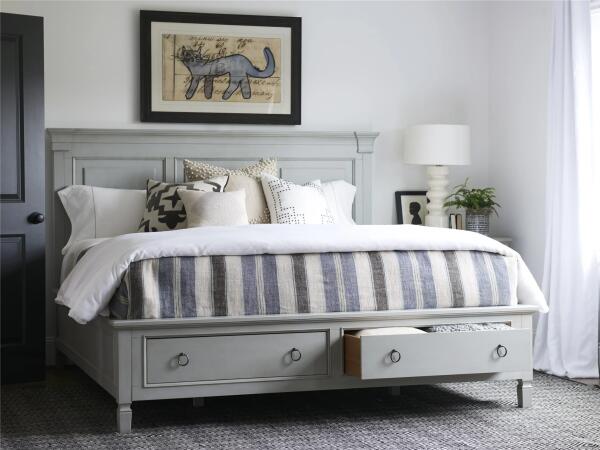 Summer Hill - French Gray Storage Queen Bed - Image 2