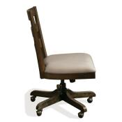 Perspectives Wood Back Upholstered Desk Chair - Image 3