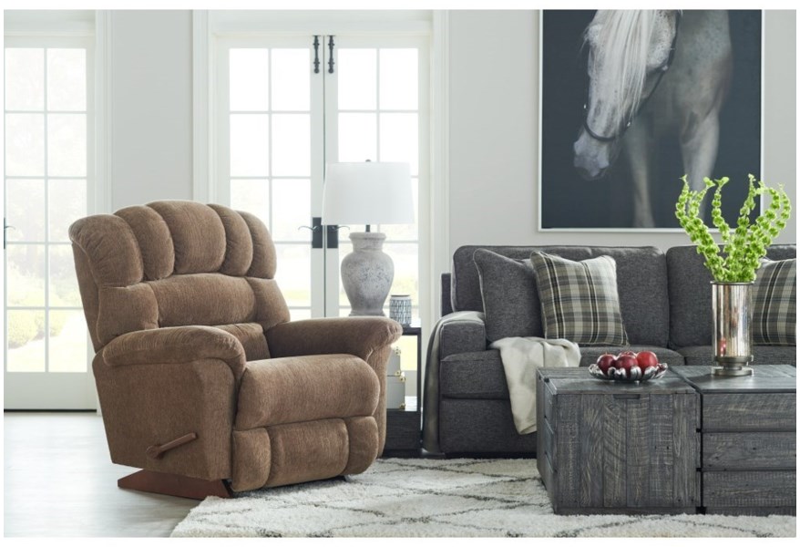 Randell Power Rocking Recliner w/ Headrest & Lumbar Recliners Customizable 23