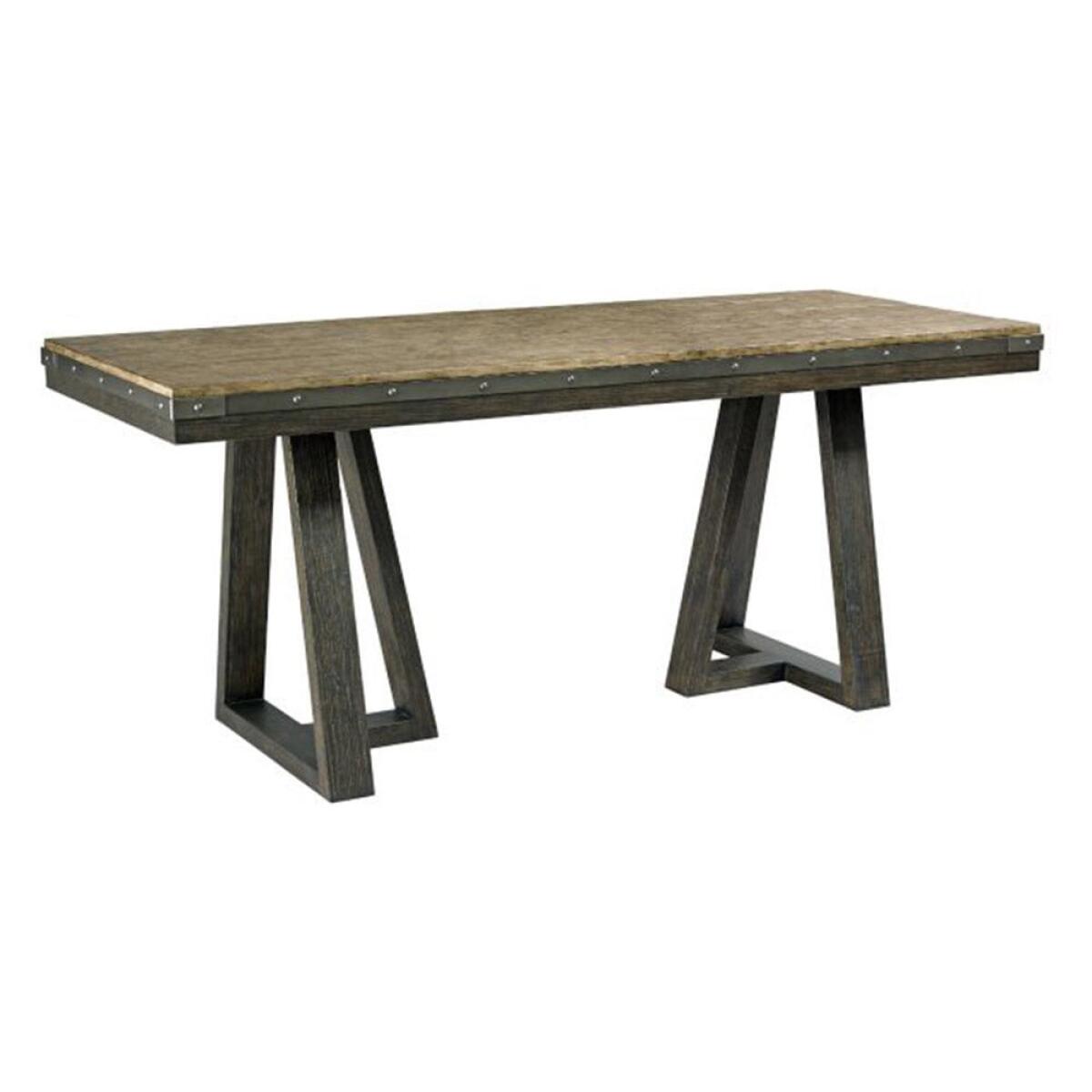Plank Road Kimler Counter Height Table Stone and Charcoal Finish Dining Tables La-Z-Boy 9