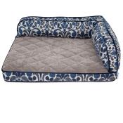 Sadie Sofa, Blue Jacquard - Image 3