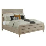 Symmetry King Incline Oak with High Footboard and Storage Bed