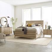 Symmetry King Incline Oak with High Footboard and Storage Bed - Image 2