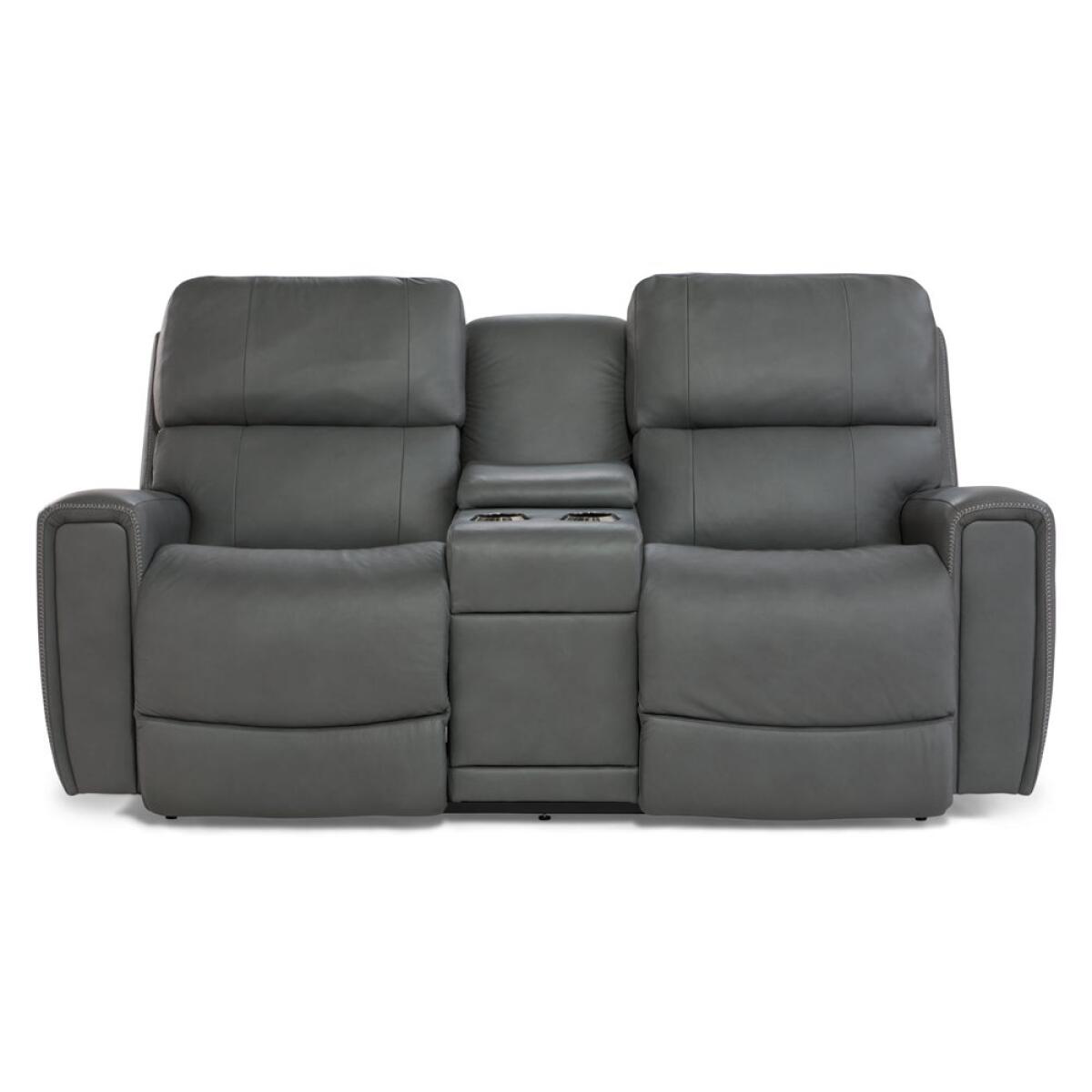 Apollo Power Reclining Sofa w/ Console Headrest & Lumbar Sofas Customizable 17