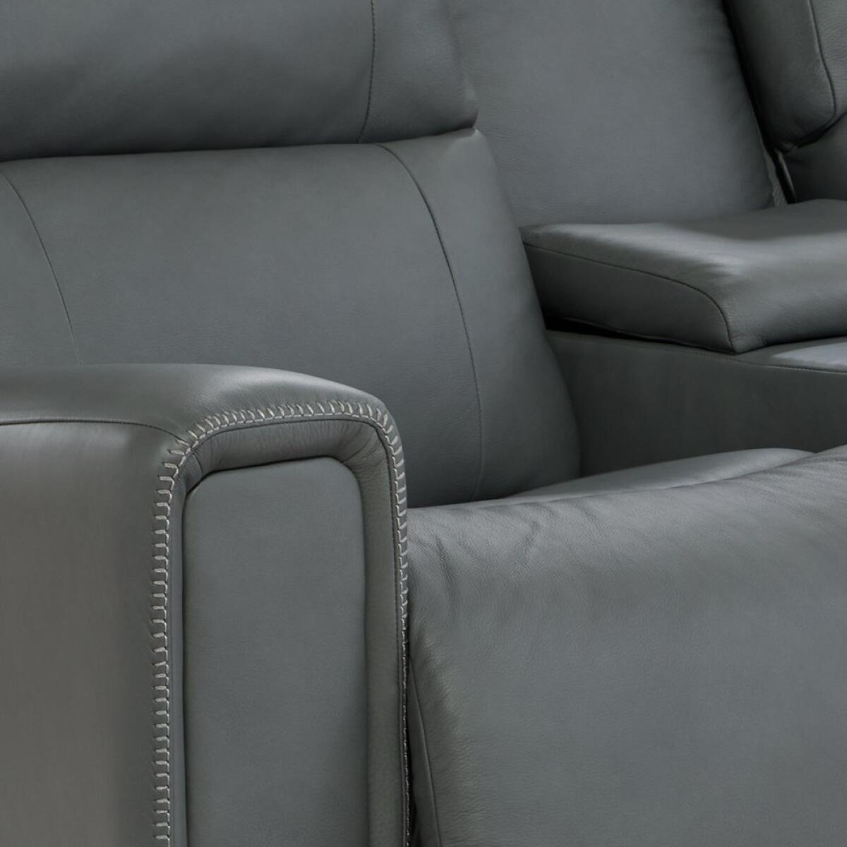 Apollo Power Reclining Sofa w/ Console Headrest & Lumbar Sofas Customizable 22